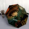 1pc Lord of the Rings Automatic Folding Umbrella - Compact 8-Rib Design, Durable Plastic & Iron1348L