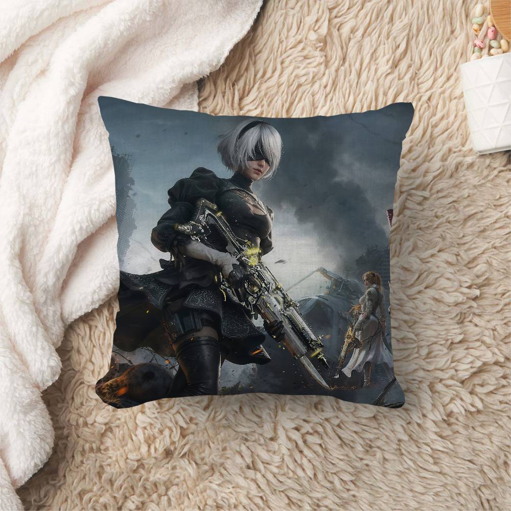 Game Nier Automata Cushion Cover Decorative Pillow Sofa Home Decor Case Pillow Cases
