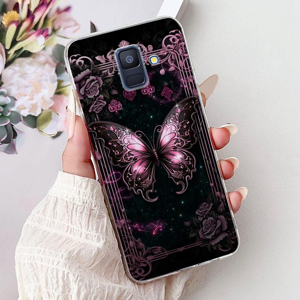 Чехол для Samsung Galaxy A6 2018 Роскошный Расписной Чехол Мягкий Силиконовый Чехол для Телефона Для Samsung A 6 A6 GalaxyA6 2018 Задняя Крышка Coque