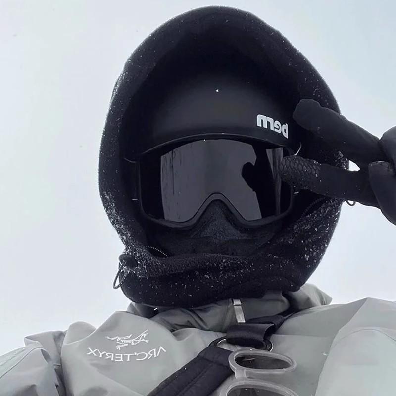 Winter ski goggles for men and women, suitable for those with prescription glasses, large frame with straps, windproof outdoor goggles for cycling