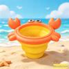 Детское складное ведерко для пляжа и набор песочных игрушек: Мягкое резиновое ведро для воды, лопатка и инструменты-распылители.