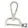 2xSwivel Lobster Clasps, Bag Handbag PU Leather Accessories, Keychain Clasps Swivel Snap