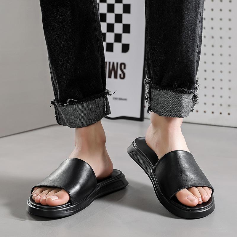 Мужские летние тапочки с мягкой подошвой, нескользящие, дышащие, повседневные тапочки 1400-W