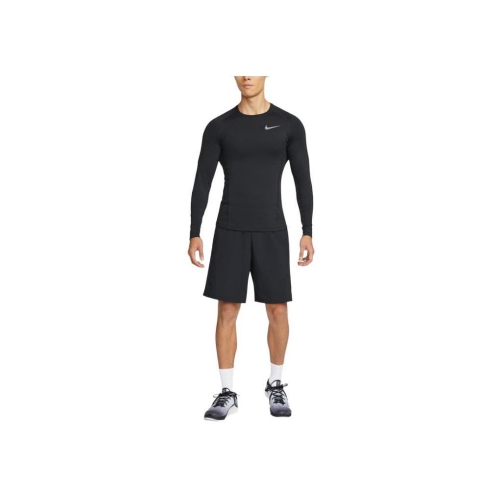 Nike Round Neck Knit Breathable Long Sleeve T-Shirt Men Tops Black CZ4281-010