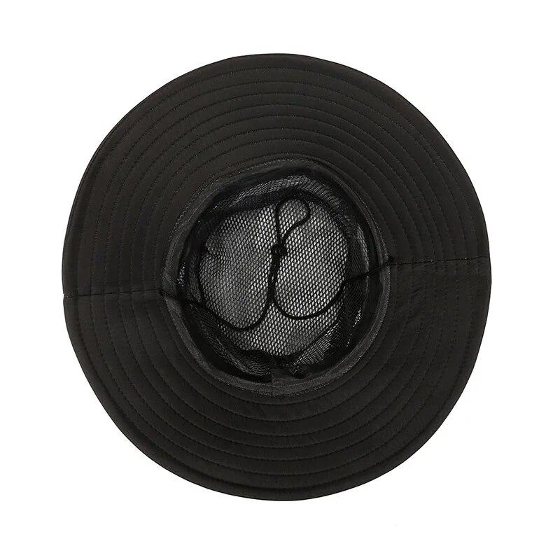 New Hot Selling Spring Summer Bucket Hat Men's Solid Color Big Brim Sun Hat Women's Folding Fishing Mountaineering Outdoor Hat