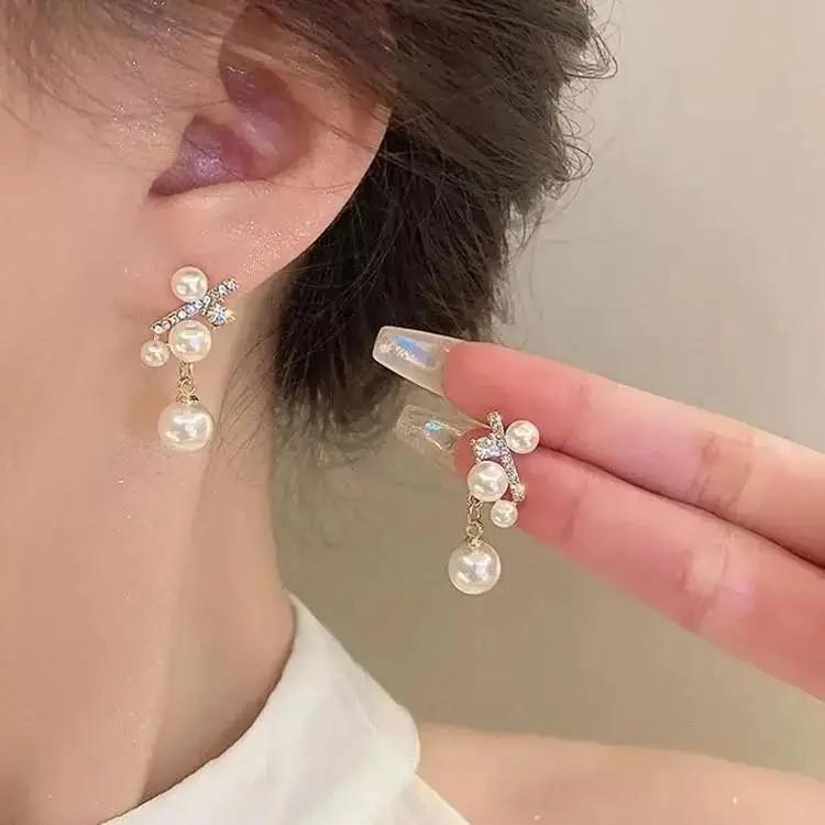 Серьги-подвески из серебра 925 пробы с цирконами для женщин, роскошные винтажные золотые украшения