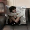Actor FFinn WWolfhard Cushion Cover Natural Linen Organic Fabric DoubleSided Printing Sofa Home Decor Gift Pillow Case
