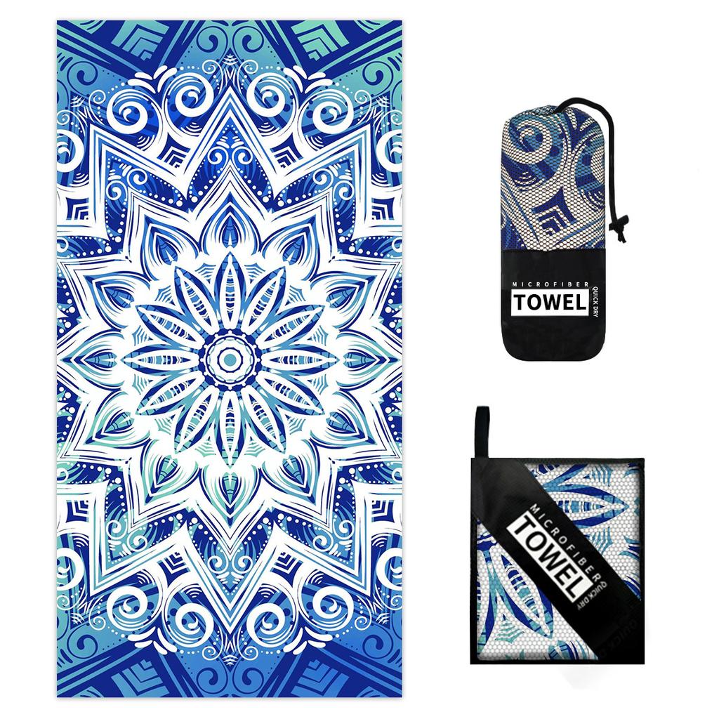 Пляжное полотенце из микрофибры с принтом для пляжа, купания, отпуска, впитывающее полотенце для ванной