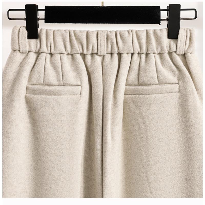 DIMANAF 2025 Осень Зима Женские Брюки Большого Размера Толстые Теплые Модные Женские Длинные Брюки Оверсайз Свободные Штаны