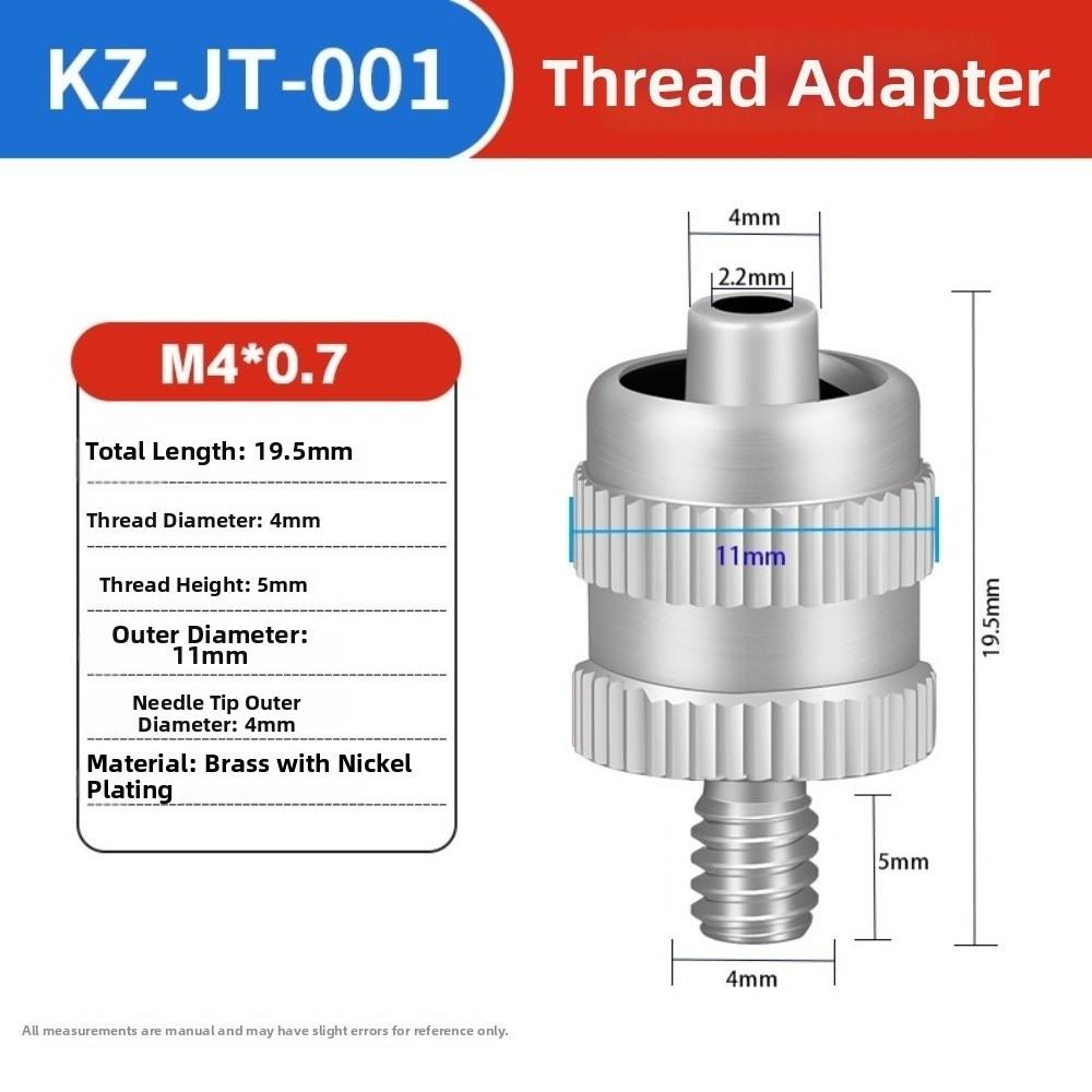 Brass Syringe Connector M4 M5 M6 M8 Thread Pneumatic Adapter Durable Needle Adapter For Breeders