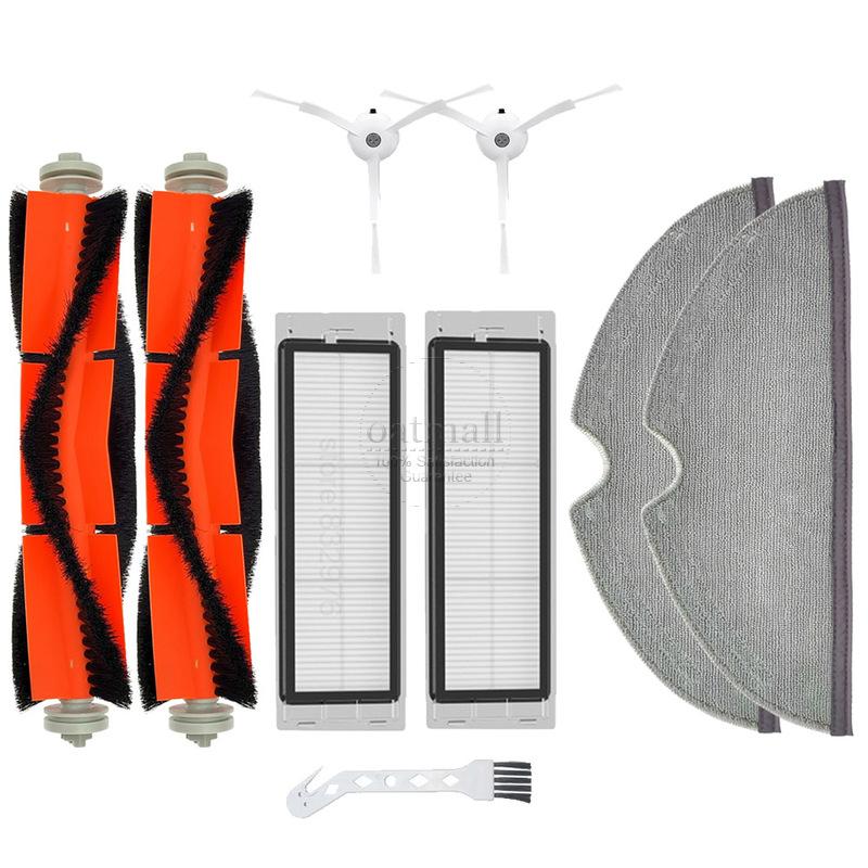 Аксессуары для пылесоса Xiaomi Roborock S5 S50 S51 S55 E5 E4, запасные части, основная щетка, крышка центральной щетки, фильтр HEPA, тряпки для швабры