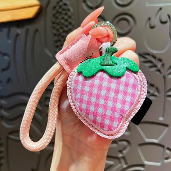 Брелок из искусственной кожи с дизайном клубники и карамболы, брелок-подвеска с ремешком, подвеска для сумки на мобильный телефон