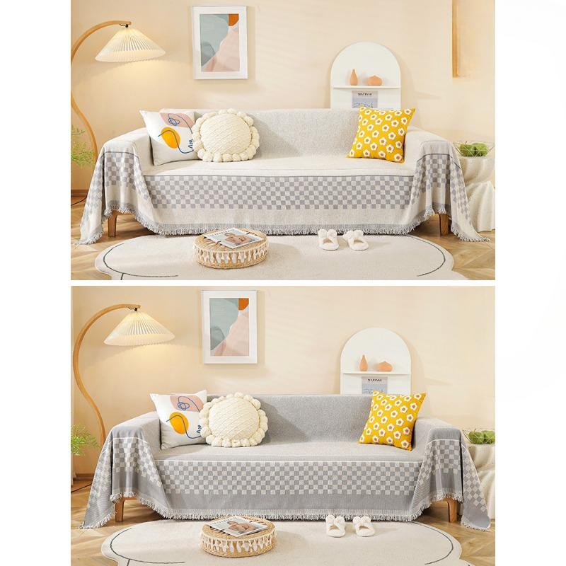 Светлый роскошный чехол для дивана из синели, универсальный тканевый чехол на четыре сезона, простой, современный, универсальный, универсальный чехол для дивана, высококачественный чехол, полотенце