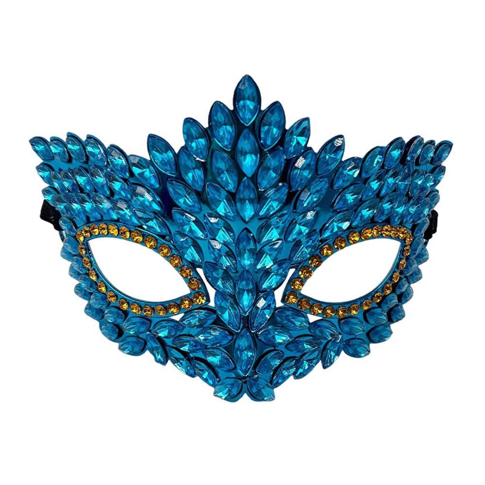 Shiny Acrylic Crystal Half Face Mask Full Jewelry Cosplay Mask Gift Idea Rave Mask Halloween Event