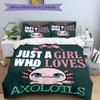 3pcs Enchanting Charm of Axolotls Bedding Set, Including 1 Quilt Cover and 2 Pillow Shams, Without Filling, Soft and Comfortable Home Bedroo