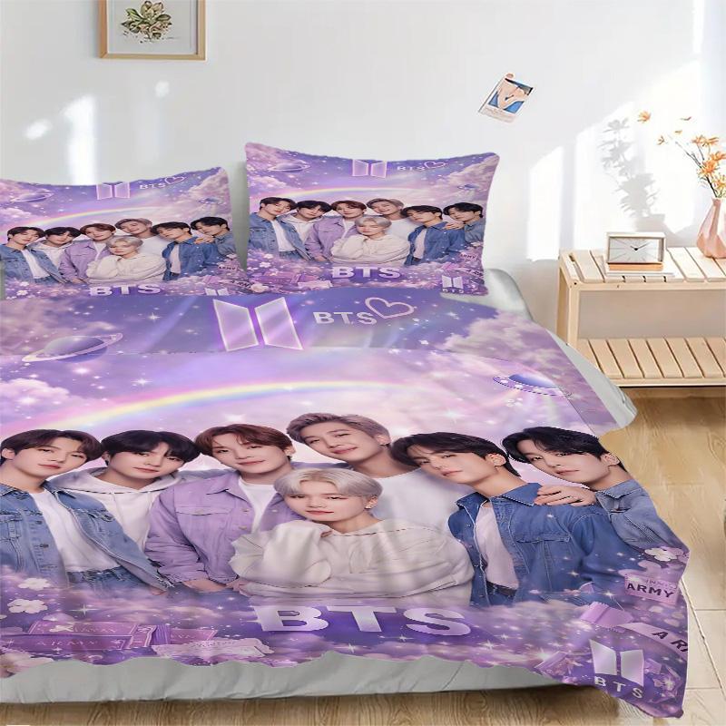 Bts Cosmic Fantasy Print 3Pcs Bedding Setduvet Cover With 2 Bedropillowcase Home Birthday Gift