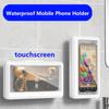 Новый водонепроницаемый чехол для мобильного телефона для ванных комнат, складной, вращающийся, настенный, самоклеящийся для вашего мобильного телефона, инструмент для просмотра телевидения во время купания