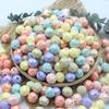 Творческие разноцветные поделки своими руками, россыпью бусины, акриловые украшения, аксессуары с отверстием, цвет макаруна, многогранник, высокое качество, мода, перламутровый, новый