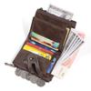 Anti Theft Men's Leather Wallet Retro Double Zipper Card Holder Men Coin Purse