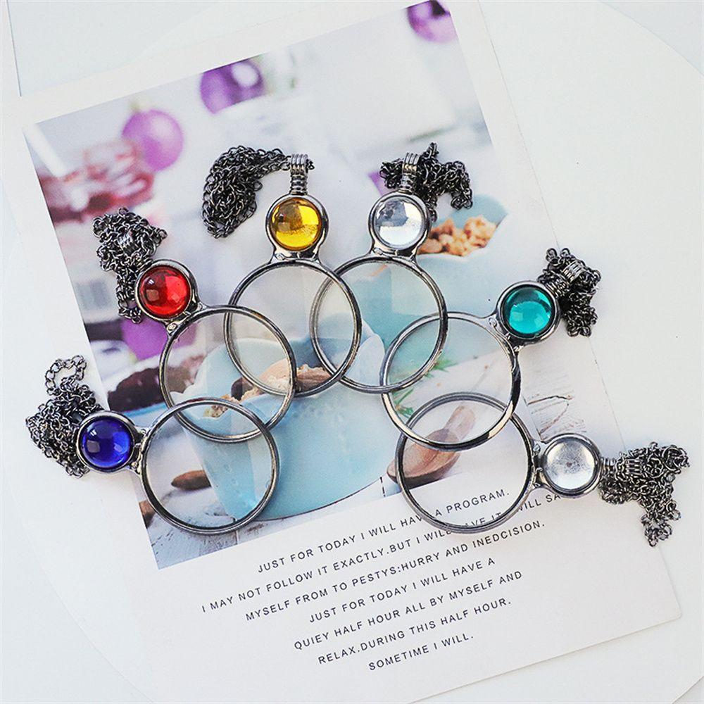 Alloy Multi-color optional 6x magnification Multipurpose Monolithic eyepiece Pendant Magnifying glass necklace Magnifier