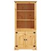 Placard - vidaXL - Gamme Corona - Pin massif - 80x40x170 cm - 2 portes - Marron