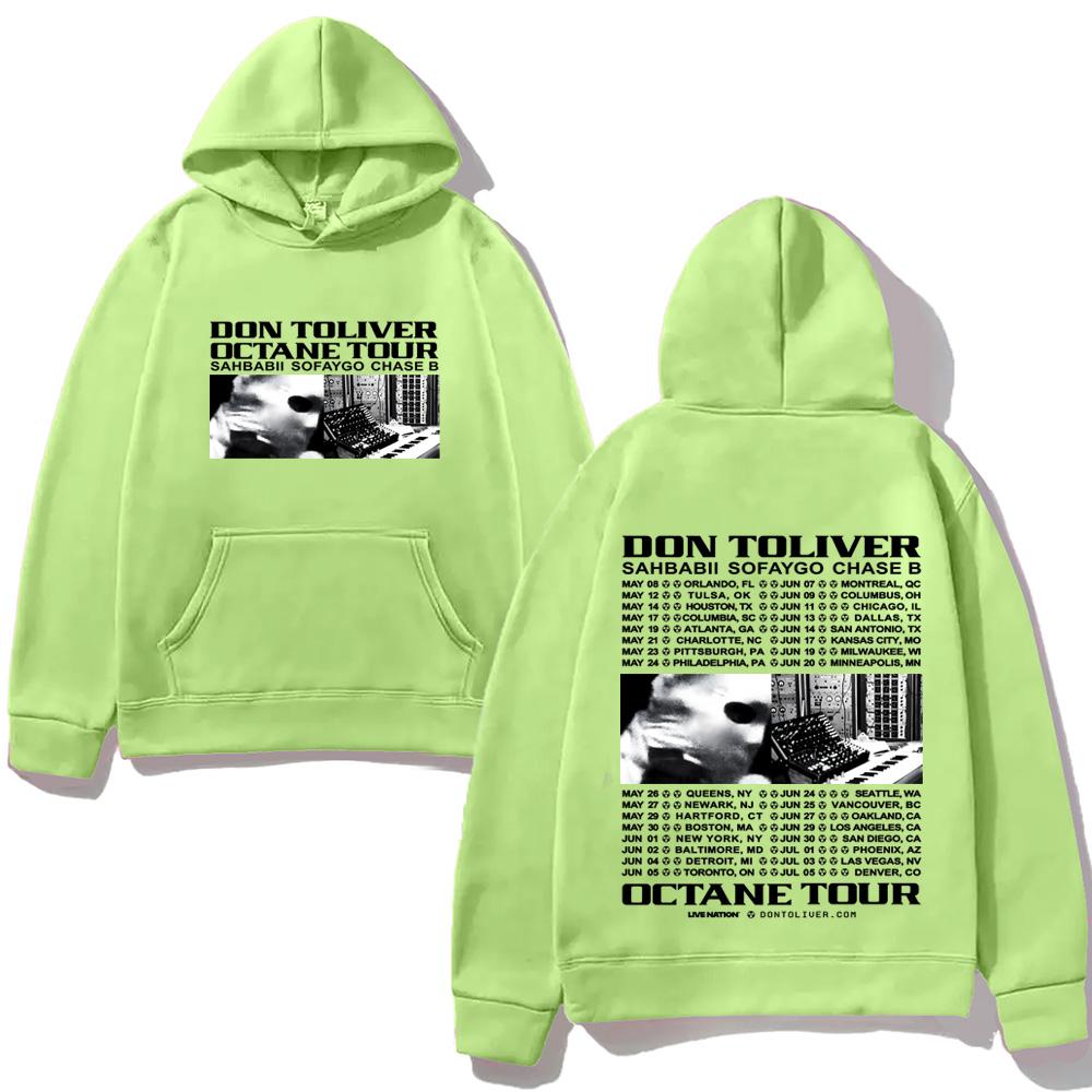Худи рэпера DON TOLIVER OCTANE TOUR 2026 Хип-хоп Графический Принт Худи Классические Мягкие Панк Худи Свитшоты Флис