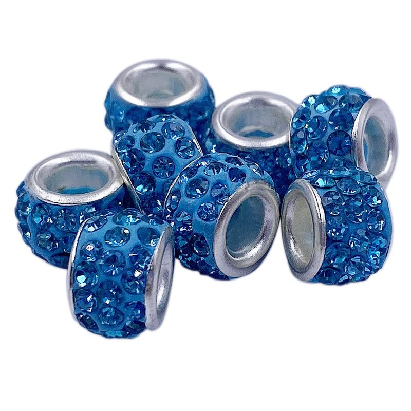 10 шт. 12 мм большое отверстие CZ хрустальные бусины горный хрусталь разделитель подвески подходят для браслет ожерелье DIY ювелирные аксессуары