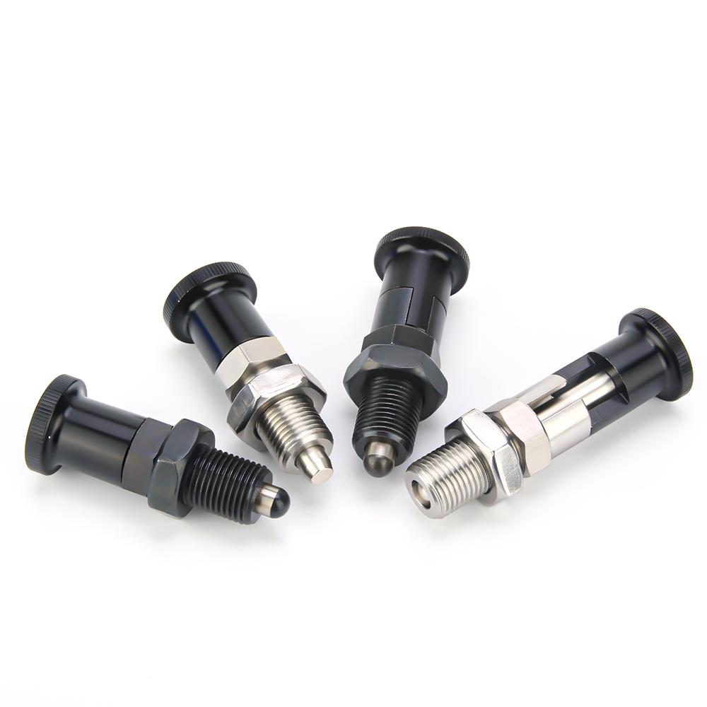 Return & Rest Type Index Bolts Indexing Plunger ,Fine Thread ,Aluminum Knob,Stainless Steel & Carbon steel Knop Plunger