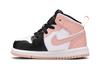 Детские кроссовки Jordan 1 Mid Arctic Orange Black Toe (ТД) Белый/Арктический оранжевый-Черный