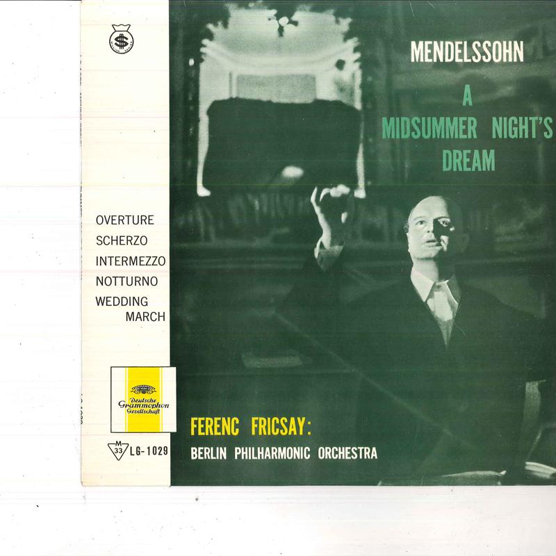10inch Record FERENC FRICSAY,BERLIN PHILHARMONIC - Mendelssohn A Midsummer Night's Dre LG1029 GRAMMOPHON Japan Classical Used