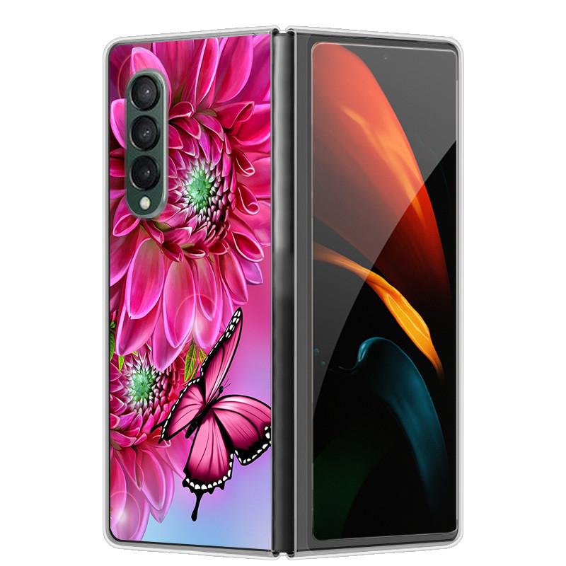 Чехол для Samsung Z Fold 5 Милый Модный Жесткий Прозрачный Чехол для Телефона для Samsung Galaxy Z Fold5 5G ZFold 4 6 5G Защитный Чехол ZFold6
