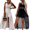Пляжное платье, кружевное летнее платье с v-образным вырезом и шортами, комбинезон для пляжа