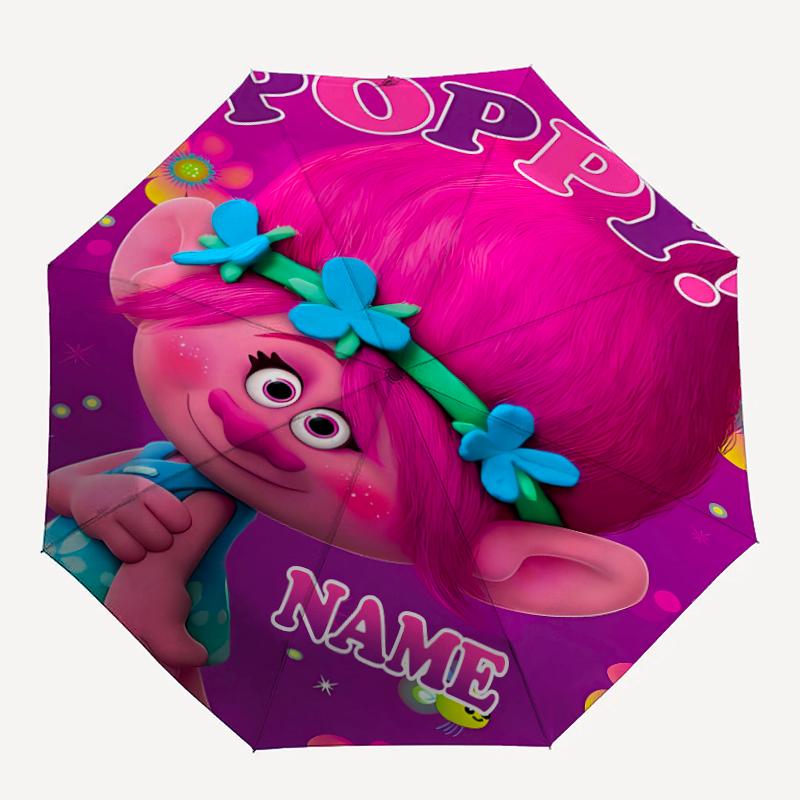 Personalized Name T-Trolls Print Umbrella - Automatic Open/Close, Eight-Rib Durable Frame, Automatic Folding Umbrella