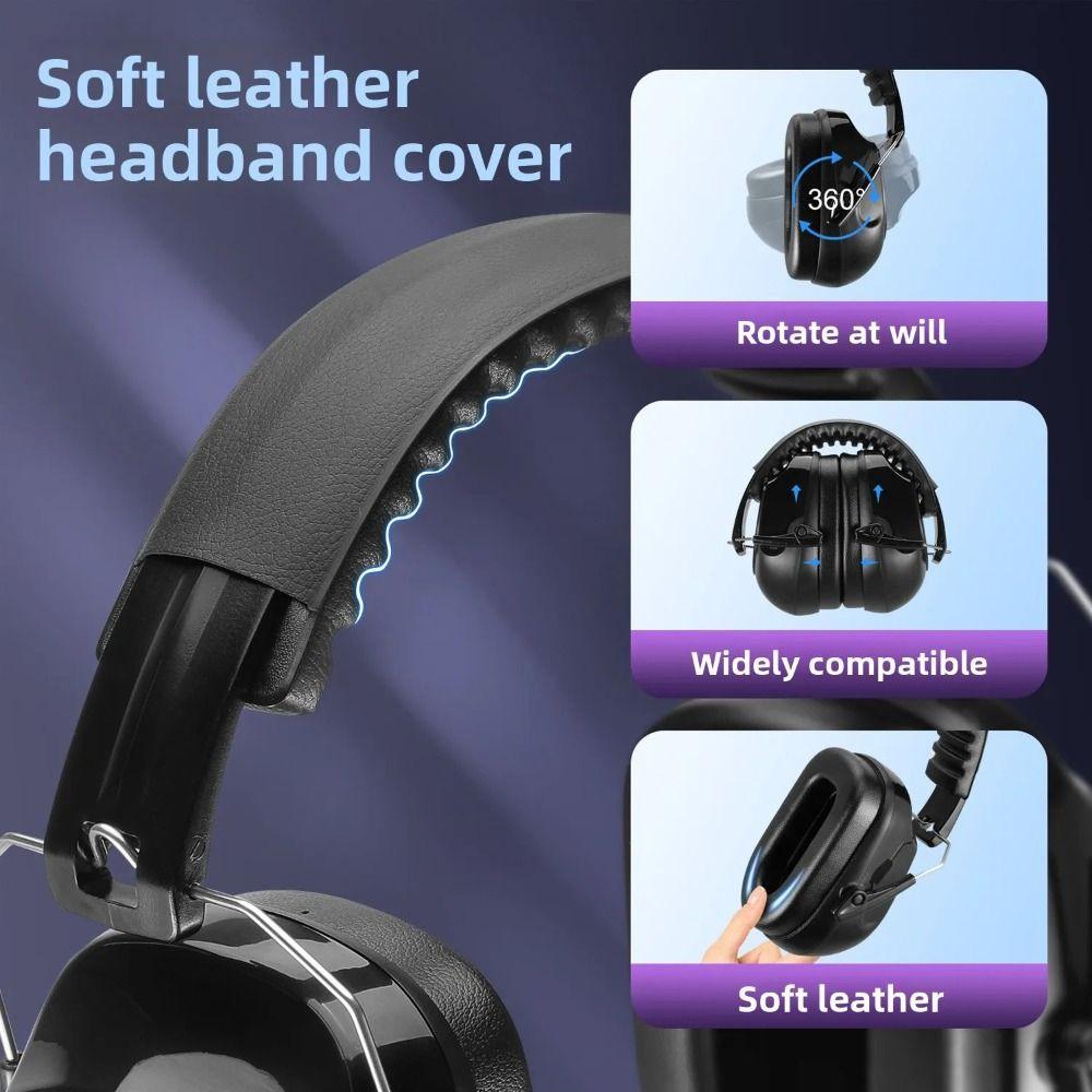 ABS Soundproof Earmuffs Adjustable Protective Headphones Heavy Duty Ear Protector Work