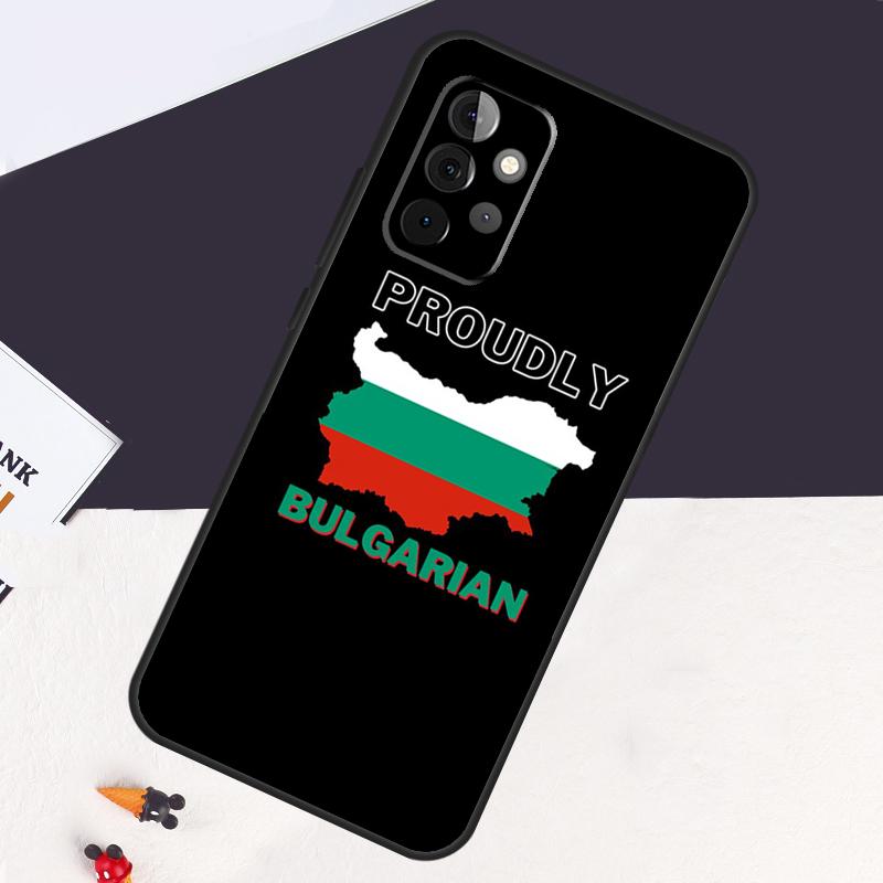 Чехол-паспортница с картой и флагом Болгарии для Samsung Galaxy A54 A34 A14 A52S A12 A22 A32 A52 A50 A51 A71 A13 A53 A33
