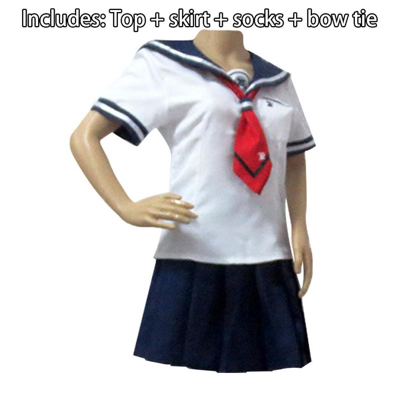 Danganronpa Cosplay Costumes Naegi Komaru Uniform Women's Skirt / Top / Tie / Socks Anime Costume JK School Uniform