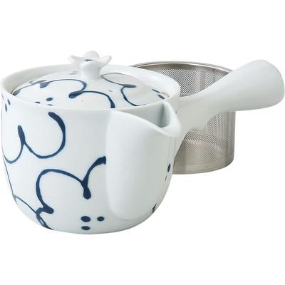 Чайник Hasami ware Sparrow mouth с цветочным узором из нержавеющей стали 73457 (с ситечком)