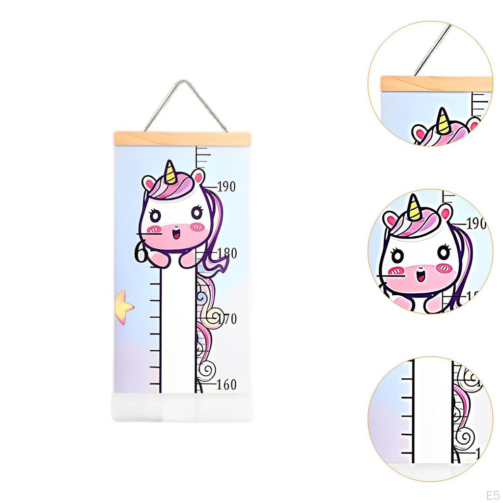 Children's Height Chart, Growth Record, Wall Hanging Ruler for Playroom Decoration