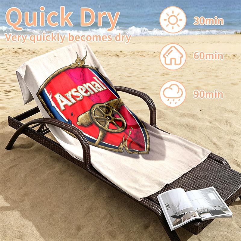 Arsenal F.C. Beach towels also serve as bath towels summer essential a musthave for the outdoors the beach and the pool