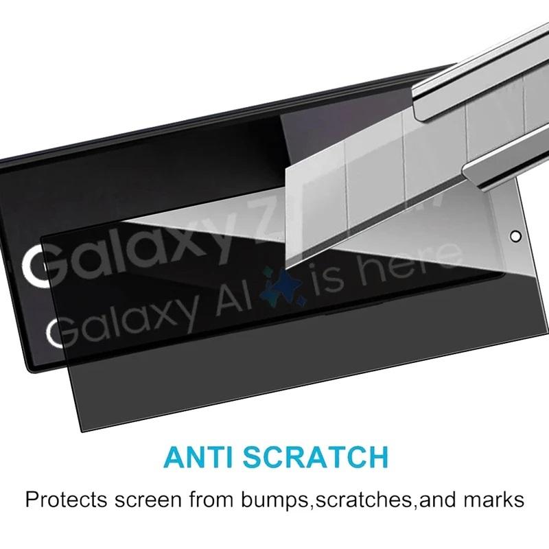 2PCS Premium Privacy Tempered Glass for Samsung Z Fold 8 Wide Ultra 7 6 5 4 3 Auto Dust Remove Kit Screen Protector Anti-Scratch