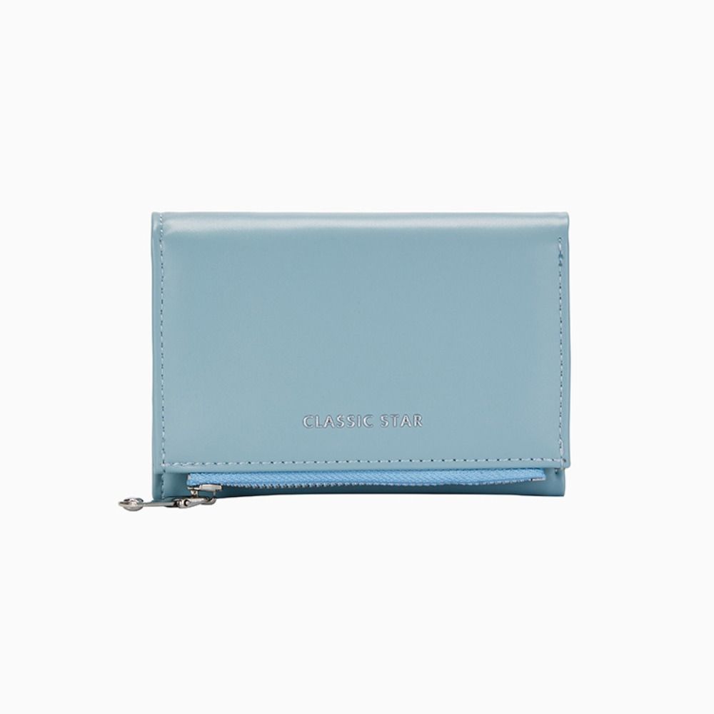 Однотонный кошелек для монет из искусственной кожи, женские кошельки, портативные короткие кошельки для студентов