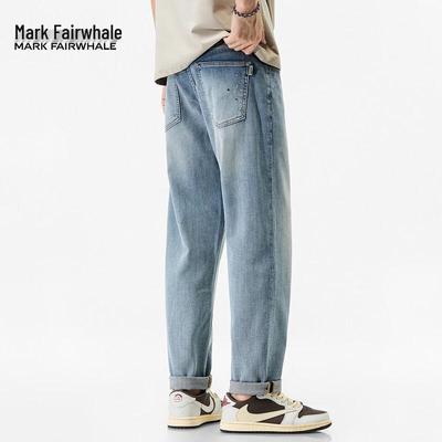 Мужские джинсы Mark Fairwhale из смесового тенселя свободного кроя с прямыми штанинами