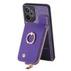 Кожаная задняя крышка для телефона Realme Neo7 5G с кошельком на молнии и кольцом-подставкой