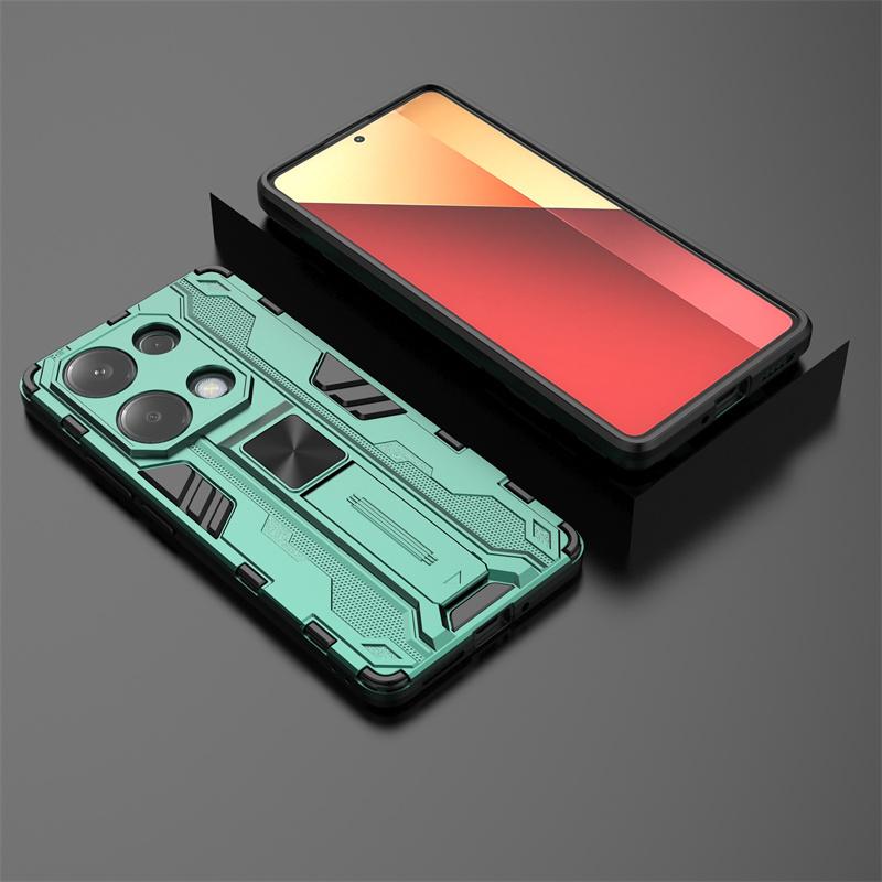 Чехол для xiaomi redmi note 13 pro 4g автомобильный магнитный бронированный противоударный чехол-подставка для redmi note13 pro 13pro 4g