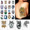 Vogue Мужчины Женщины Временные Водонепроницаемые Татуировки Наклейки Животное Многоцветное Тело Разнообразные Креативные Волк Тигр Дизайны Мода Бедро Рука Круто