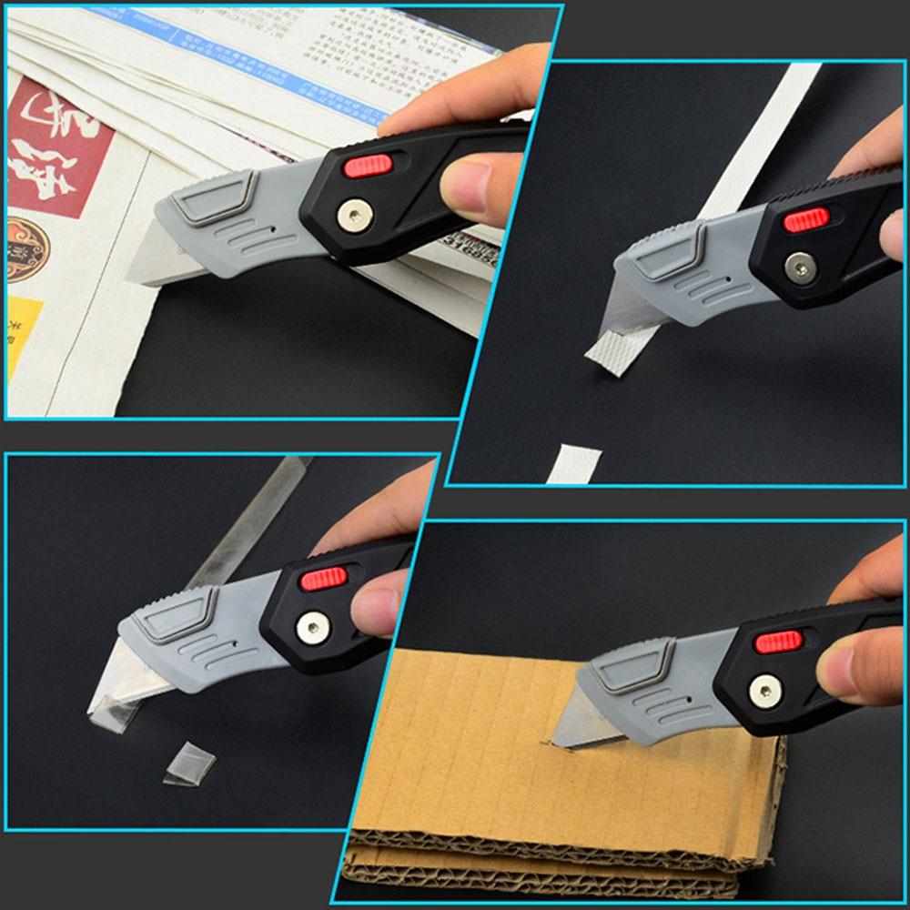 WISEUP Многофункциональный складной нож Портативный карманный нож Электрик Универсальный нож с 5 шт. лезвиями Резак для бумаги DIY Ручные инструменты