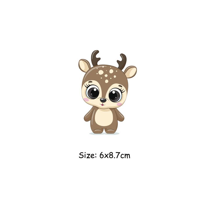 Термальная наклейка с милыми животными на одежде для кукол, детская одежда, наклейка «сделай сам», Parches Ropa, термопереносные нашивки, олень, единорог