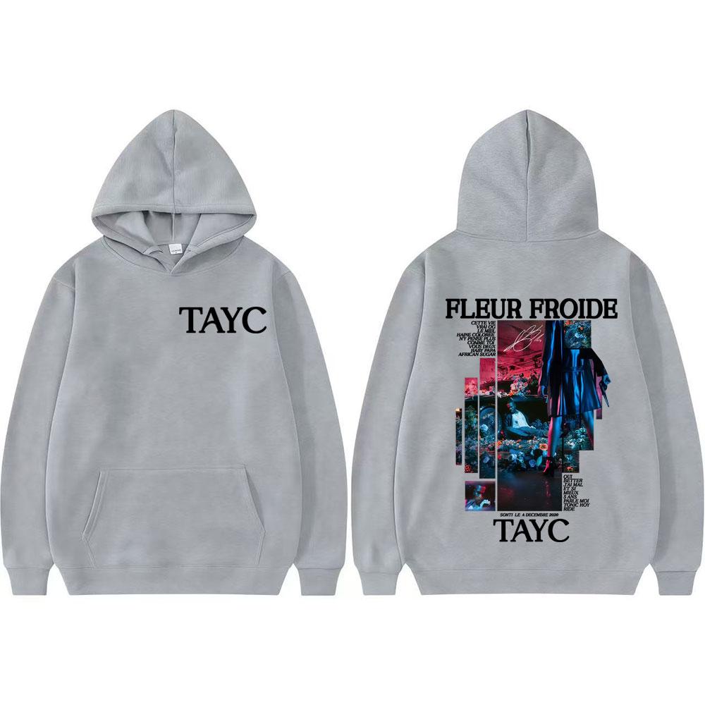 Rapper Tayc Fleur Froide Album Graphic Sweatshirts Men Women Fashion Gothic Retro Pop Music Hoodie Male Casual Oversized Hoodies