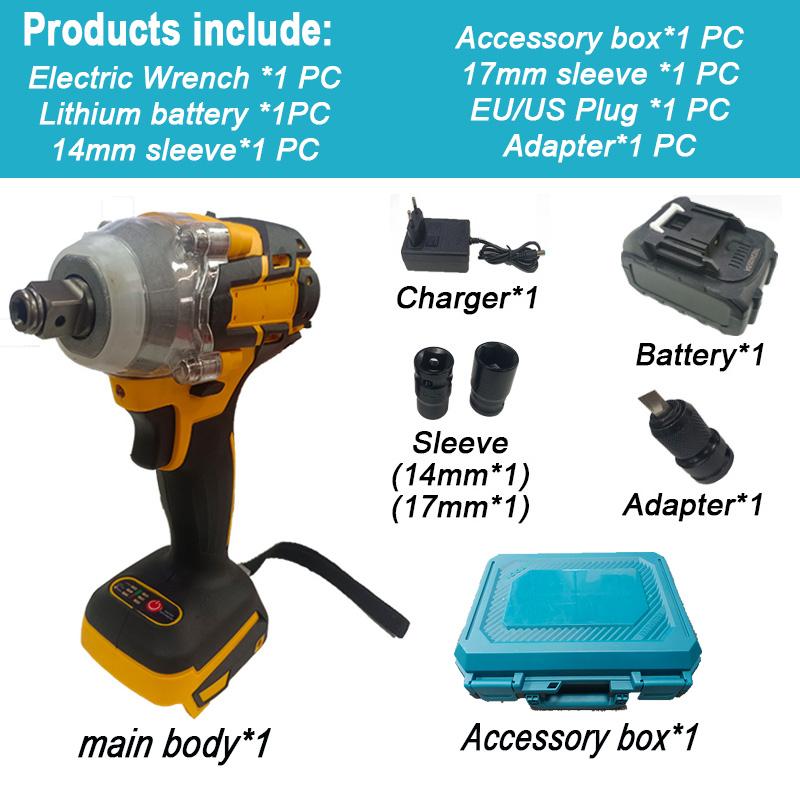 350 Н.м беспроводной электрический ударный гайковерт бесщеточный динамометрический ключ ручная дрель гнездо авторемонтный инструмент подарочный разъем коробка для аксессуаров