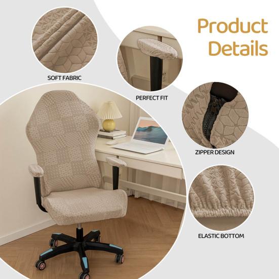 Чехол на эластичное компьютерное кресло, чехол на игровое кресло с защитой подлокотников, чехол на стул с цветочным узором для домашнего офисного компьютерного кресла